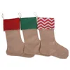 50 pçs decorações de natal meias de lona meia saco de presente meia 3045cm árvore de natal decoração meias meias de natal 7styles4490798