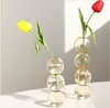 Vases en verre créatif et simple transparent gourde fleur arrangement fleurs sèches hydroponique décor à la maison vase