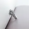 Authentieke sterling zilveren glinsterende knoopring voor Pandora CZ Diamond Wedding Designer sieraden voor vrouwen Geschenk Love Heart Rings met originele doos