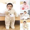 Kış Bebek Giyim Bebek yenidoğan Hoodie tulum Fanila Bebek Boy Romper Karikatür Kız Tulum Çocuk Tırmanma Suits ısıtın DW4594