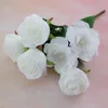 Fake Rose & Orchid (7 stems/bunch) 13.78" Length Simulation Butterfly Roses for Home Wedding Decorative Artificial Flowers