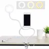 2 in 1 Selfie Ring Light with Mobile Phone Holder Stand Lazy Bracket Desk Lamp for Makeup Live Stream LED Camera Flexible Arms