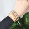 Pulso geométrico de top Bangle amarelo Gold sem zircão Pedra Cruzenge Lozenge Bracelet Women Wedding Brand Jóias NDTU6590432