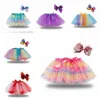 Mode Baby Kids Kjol Girls Princess Stjärnor Glitter Dance Tutu Kjol Barn Chiffon Sequins Party Dance Ballet Kjolar DDA217