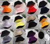 Dubbelsidig bärande mössa Visir Solid Color Bucket Hat Män och kvinnor Bomull Flat Sun Hat Reversible Fisherman Hat Bucket Cap DA639