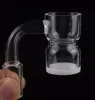 Top Quality Splash Guard Quartz Banger With 10mm 14mm 18mm Male Female 4mm Opaque Bottom Quartz Nails For Glass Bong Smoking