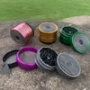 4 capas 63MM Air Craft aluminio Metal tabaco molinillo especias trituradora hierba molinillo mango Muller 4 colores puede personalizar logotipo