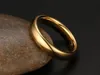 Modische Ringe aus 100 % reinem Wolfram, 6 mm breit, goldfarbene Eheringe für Damen und Herren, Schmuck