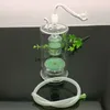 Tubi di fumo Narghilè Bong Glass Rig Oil Water Bong Classic Double Layer Sand Core Bottiglia di fumo per acqua in vetro filtrato