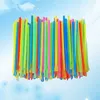 Colorful Disposable Spoon Straws Drinking Spoon Straw for Coffee Milk Shaved Ice Milkshakes Kithcen Barware Whole6256359