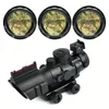 Acog Scope Fiber upplyst 4x32 Rifle Optic Sight Red Tactical Tri Acog Prismatic