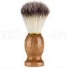 Homme rasage barbe brosse manche en bois visage barbe nettoyage hommes rasage rasoir brosse outil de nettoyage