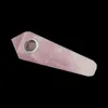 Natural Smoking pipe Crystal Stone pipes Tobacco tool Carb Hole Gemstone Tower Quartz Point1389127