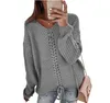 Liththing Thing up Sweater tricoté Femmes Jumper V-Cou Casual Automne Automne Sweater 2019 Femmes Pull Sweaters Mesdames Tirez Femme