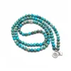 108 Mala Bead Armband Halsband Natursten Smycken Gift för Kvinnor Yoga Lotus Om Armband Meditation Healing Stone CX200730