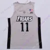 Maillot de basket-ball universitaire en coton 11 NCAA Providence Friars, taille grise, pour jeunes adultes, tout cousu, nouvelle collection 2020