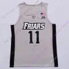 2020 Nouvelle NCAA Providence Friars Jerseys 11 Coton College Basketball Jersey Grey Size Youth Adulted Tous cousée