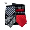 neue Geschenk-Box Krawatte Taschentuch Mode-Business-Streifen-Paisley-Krawatte Einstecktuch Setverpackung Männer Luxus-Box