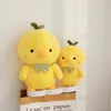 Kleine gelbe Hühnerfigur, großes, dickes, superweiches gelbes Küken, süßes Kissen-Plüschtier, hochwertiges, besonderes Geburtstagsgeschenk für Kinder