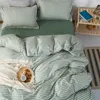 Classic Bedding Sets Duvet Quilt Cover Sheet Pillow Case Grid Bed Linens Solid Brown Lattice 200x230cm Full Size Home Textile