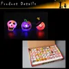 Nouveauté Éclairage Halloween Bande Dessinée Anneau Fantôme Citrouille Chauve-Souris Conception LED Lumière Anneau Rougeoyant Flash Doux Gel Doigt Lumière Enfants Clignotant Jouets Cadeau