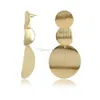 NEW arrival Gold Dangle Earrings European and American Fashion Jewelry Simple 18K Gold Plated metal Big Drop Earrings