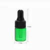 Amber Clear Blue Green Purple Red Mini Glass Bottles 2ml Essential Oil Display Vials With Black Pipette Dropper Lids For EJuice Eliquid LX25