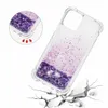 Vier hoekvloeistof zachte TPU -kisten voor iPhone 14 Pro Max 13 12 Samsung S22 Ultra Plus A13 5G A53 A33 A73 A23 A23 SHOBKOVER QUIDSAND BLING Glitter Fashion Cover Clear Skin