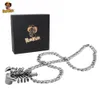 HONEYPUFF Metal Animal Design Necklace Smoking Pipe 340MM Stainless Steel Herb Tobacco Pipes Jewelry With Gift Box