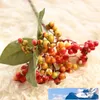 50pcs hot sale berries flowers Small Glass Berries Artificial Flower Red Wedding simulation glass pomegranate Decoration
