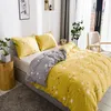 Stars Duvet Cover Yellow Grey 2 Side Kids Girls Cartoon Bedding Set 2 3pcs with Pillowcases Home Bedclothes Twin Queen King Size7309696