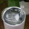 15oz sublimering mager tumlare med lock dubbel vägg diy tomma raka tumlar vakuumisolerade värmeöverföring smal tumbler