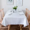 Nappe rectangulaire en Polyester blanche, pour décoration de mariage, couverture de Table pour Banquet, fête, maison, salle à manger, plusieurs couleurs Ava4151834
