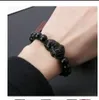 Feng Shui Obsidian Stone Beads Bracelet Men Femmes Unisexe Bracex Black Black Pixiu richesse et bonne chance Bracelet8289868