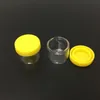 Bouteille en verre entier 6 ml de mini-pots en silicone rond Dab Contauteur d'huile de cire 100 PCSLOT4054357