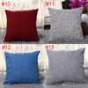 45cmx45cm Cotton Linen Pillow Case Sublimation Solid Pillow Cover Blanks For DIY Heat Press Printing 08