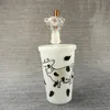 bouteille de lait en verre bongs d'eau narguilés 9 pouces huile dab rig ivoire 14mm joint mâle narguilé type starbucks