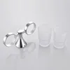 Porte-gobelet chromé en alliage de zinc tasses en verre accessoires de rangement de salle de bain porte-gobelet à dents brosse à dents