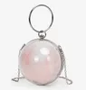 Designer Tasche Transparent Runde Ball Abendessen Taschen Einzelne Schulter Messenger Kleine Runde Acryl Mini Kette Weibliche Tasche Beste Verkauf