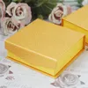 Boîte à bijoux en carton jaune, nouveau Design de haute qualité, 12 pièces/lot, 10.4x10.1x3cm, boîte à bijoux en carton, emballage de Bracelet magnétique, boîte-cadeau