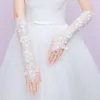 Broderie en dentelle florale gants longs transparents en maille transparente le mariage de mariée de mariée