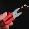 Funny Butane Gas Cigarette Lighter Outdoor Creative Vise Metal Lighter Inflated Free Fire Open Flame Bar Gadgets For Man Smoking Gift