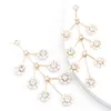 2020 Fashion New Design Minimalist Gold Long Branch Pearl Drop Earrings Pearl Flower Dangle Earrings Female