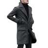 2020 New Men Wool Blends Coats Autumn Winter Warm Solid Color High Quality Men's Long Jacket and Coat Luxurious Brand Clothing