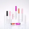 5 Couleurs 2 ml Vide Brillant À Lèvres Boîte En Plastique Conteneurs Rose Or Rouge Rose Noir Lipgloss Tube Conteneur Mini Brillant À Lèvres Split Bouteille