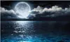 murales personalizzati Foto Sfondi per pareti 3D murale HD stellato seaside luna cielo cielo notturno soggiorno sfondo carte da parati decorazioni per la casa