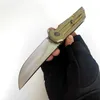 Limited Customization Version Kwaiback Folding Knife Sanding S35VN Blade Anodized Titanium Handle Knives Pocket EDC Outdoor Tactical Camping Hunting Tools