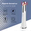 Elektrische oog massager schoonheid verwarmde sonische anti-oog zak instrument verlichte vrouwen gezichtsgezicht trillingsoog zorg ook