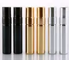 200 SZTUK 5 ml UV Złoto Silver Black Perfumy Atomizer Pusty Butelka Parfum Kobiety Kieszonkowy Spray Refillable Szklane butelki # 3514