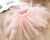 Kids Designer Clothes Girls Flamingo T Shirts Mesh Skirts 2pcs Sets Boutique Girl TUTU Skirt Suits Summer Kids Clothing DHW4031